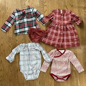 Bundle of 5 holiday clothes - girls size 18 months